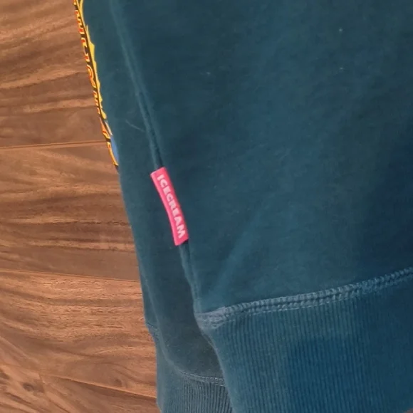 ICECREAM Billionaire Boys Club Teal Rocket Pullover Hoodie Y2K Streetwear - Picture 11 of 12